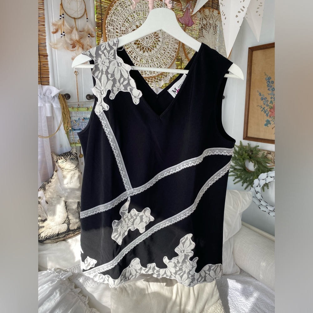Vintage Lace Embroidered Top